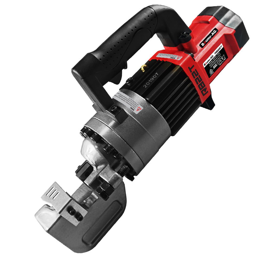 Hydraulic Rebar Cutter 22mm, 950W Motor, 12.5kg, 20 Tonne Force, 3.5s Cycle