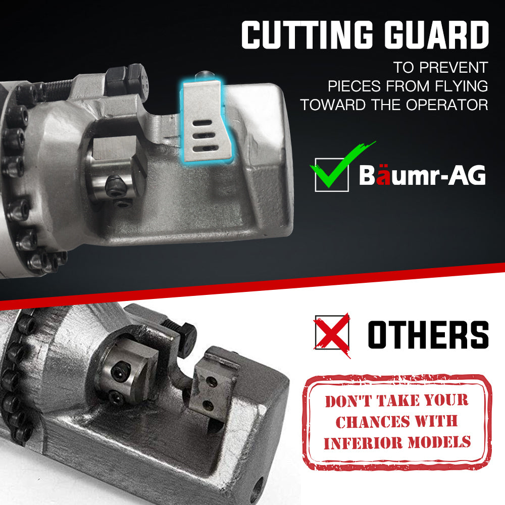 Hydraulic Electric Rebar Cutter 0.025m 1600W with 28 Tonne Cutting Force