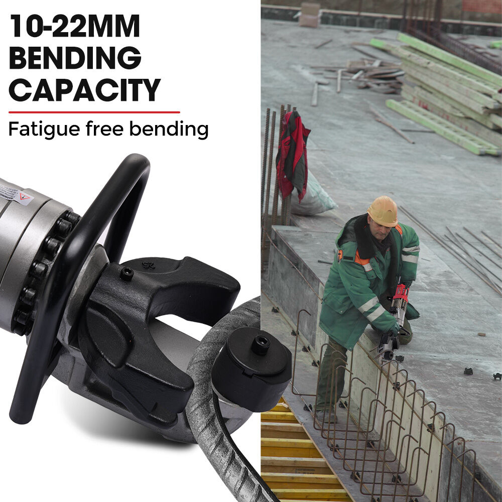 Heavy-Duty 1200W Electric Rebar Bender, 20-Tonne Hydraulic, 10-22mm Capacity