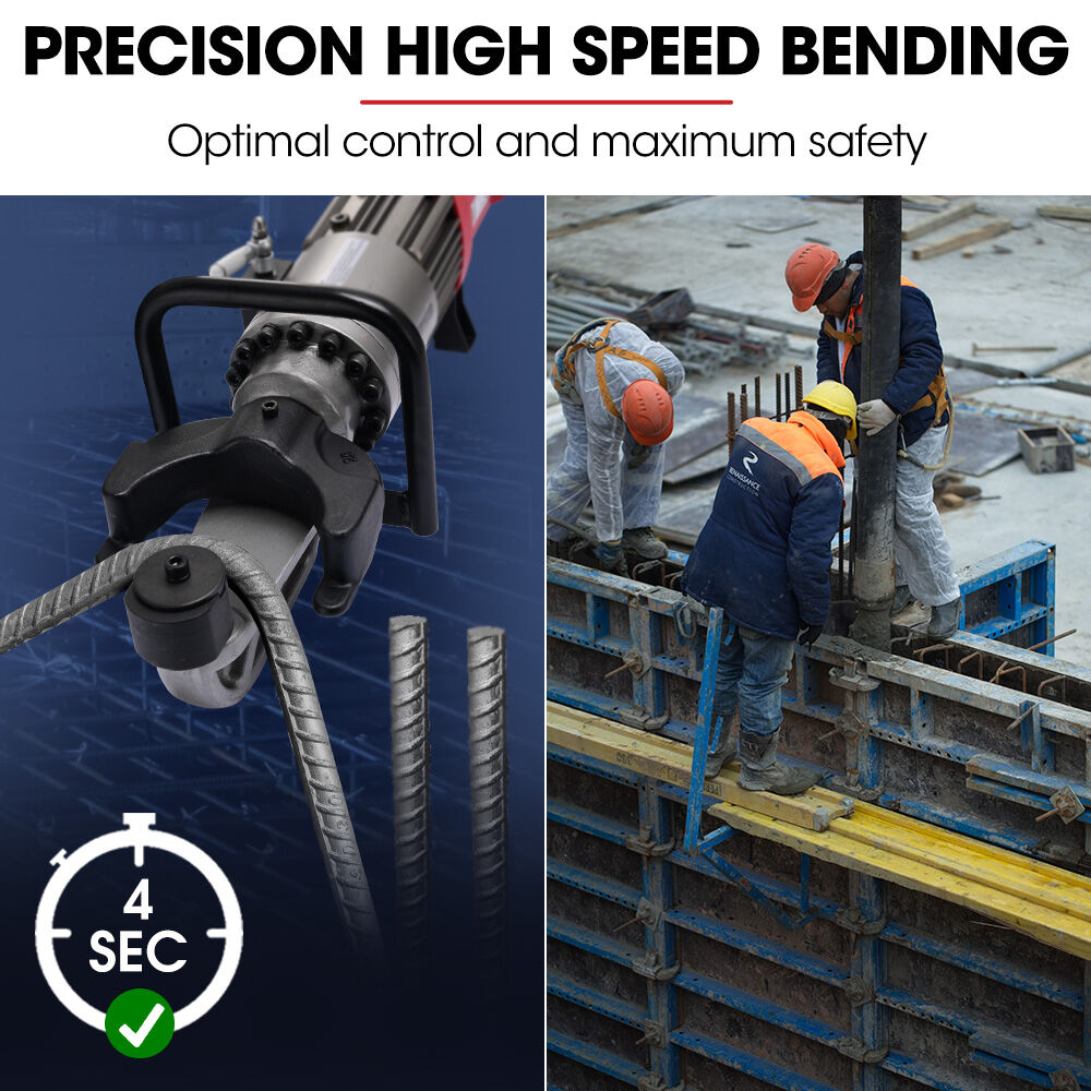 Heavy-Duty 1200W Electric Rebar Bender, 20-Tonne Hydraulic, 10-22mm Capacity