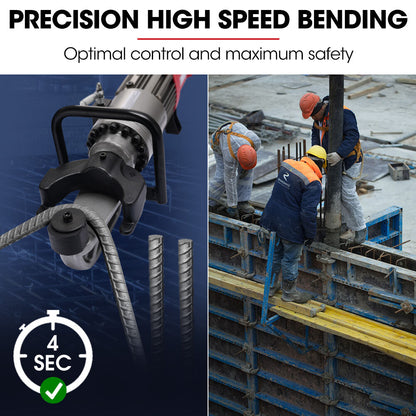 Heavy-Duty 1200W Electric Rebar Bender, 20-Tonne Hydraulic, 10-22mm Capacity