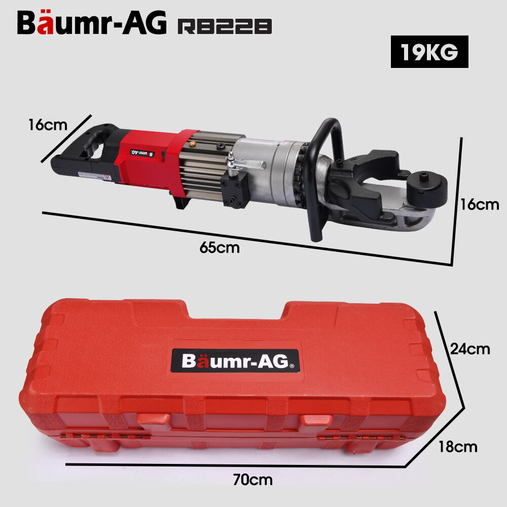 Heavy-Duty 1200W Electric Rebar Bender, 20-Tonne Hydraulic, 10-22mm Capacity