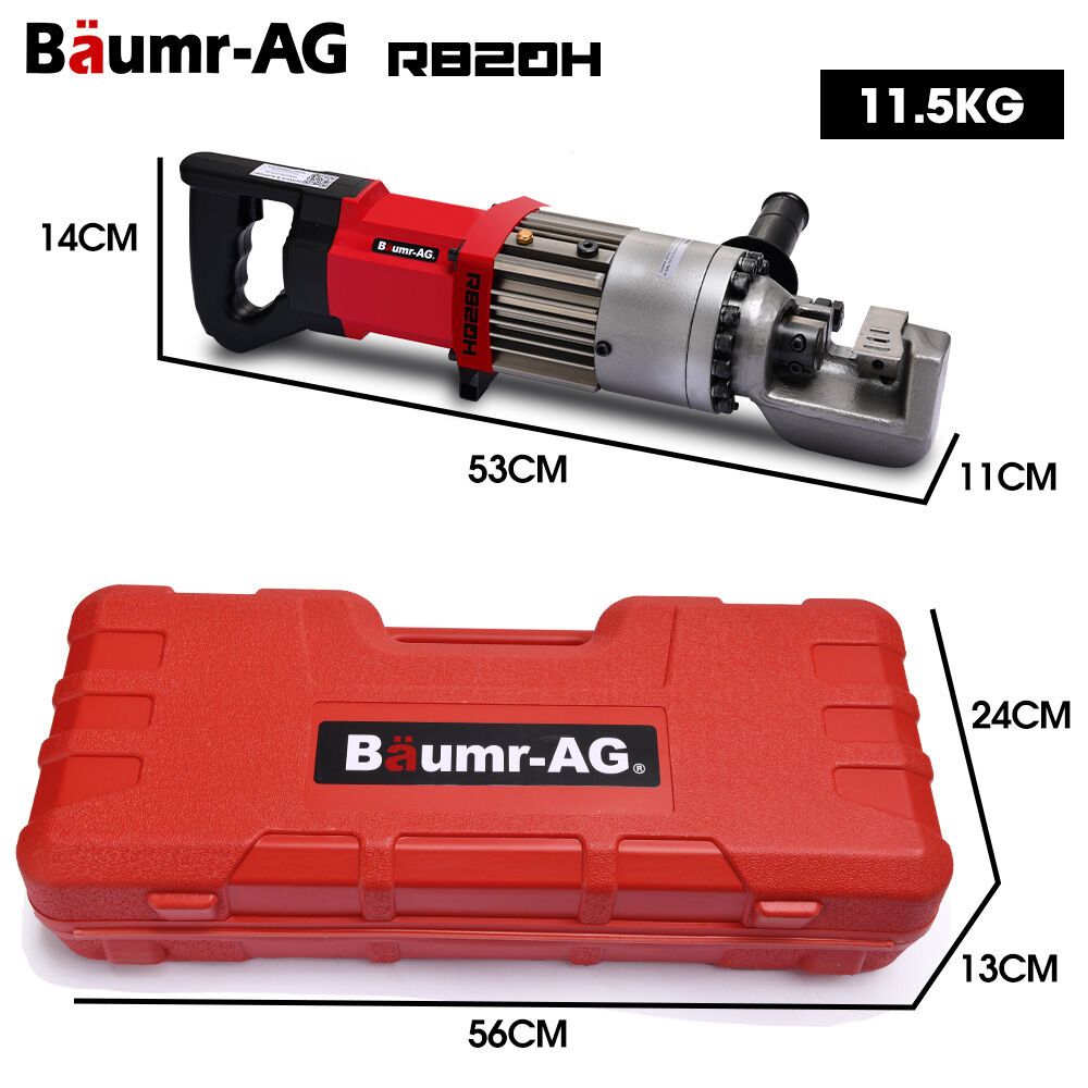 Heavy-Duty 1000W Electric Hydraulic Rebar Cutter, 3s Cycle, 4-20mm Capacity