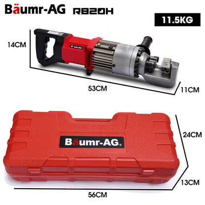 Heavy-Duty 1000W Electric Hydraulic Rebar Cutter, 3s Cycle, 4-20mm Capacity