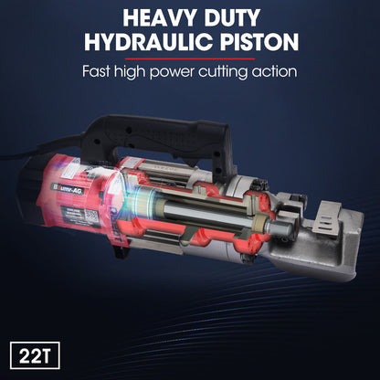 Heavy-Duty Electric Hydraulic Rebar Cutter 0.1-0.2m, 11.5kg, 1000W, 3s Cycle