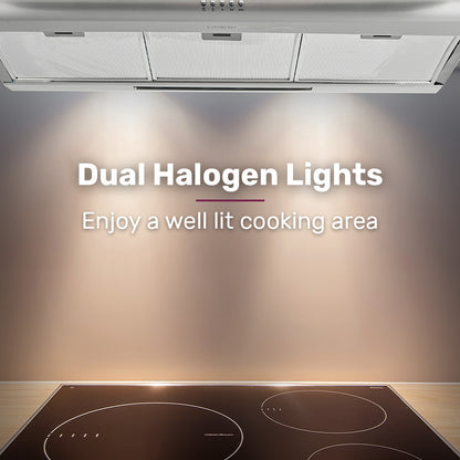 90cm Stainless Steel Rangehood with 3-Speed, Quiet Operation, Washable Filters
