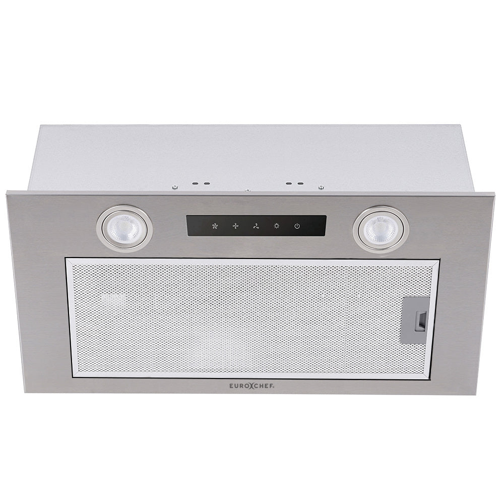 60cm Undermount Rangehood, Quiet 3-Speed, LED, Washable Filter, 500m³/h Capacity