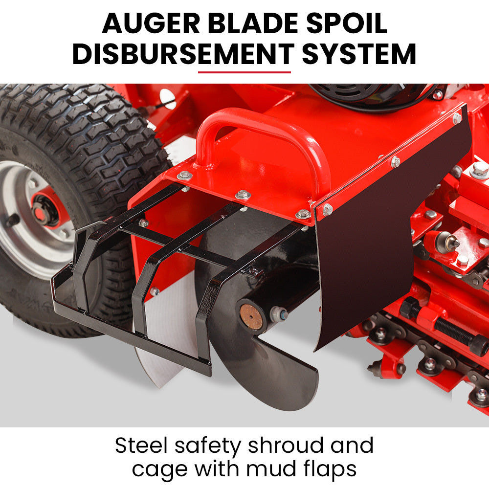 8HP Trench Digger with Carbide Claws, 600mm Depth, Adjustable Controls