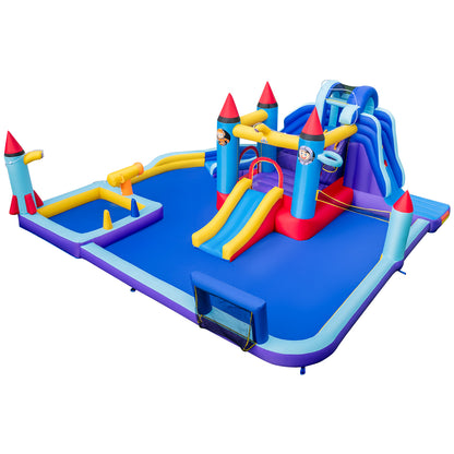 Rocket Theme Inflatable Water Slide Park Inflatable Castle without Blower