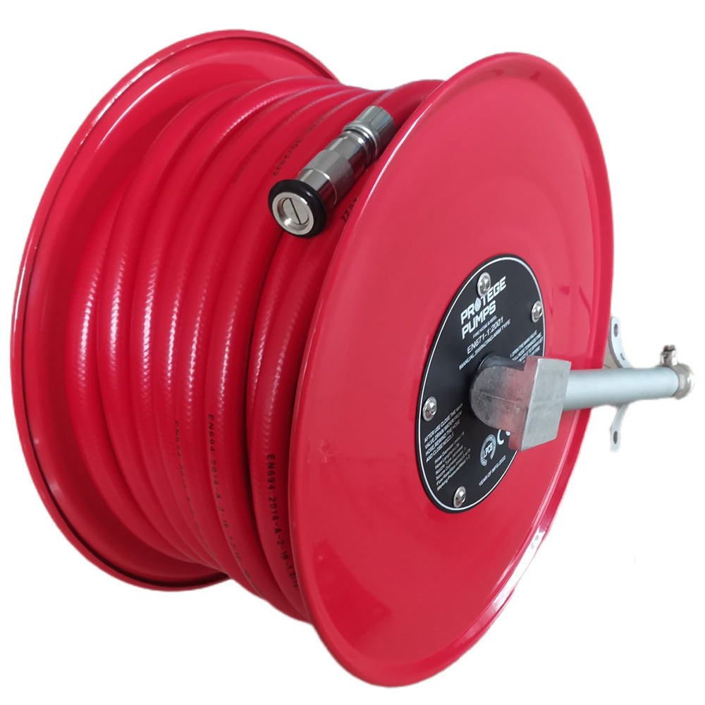 Heavy-Duty Fire Hose Reel 36m x 19mm with PVC Hose and Steel Reel