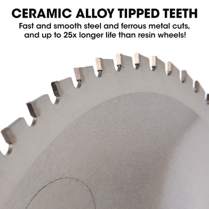 355mm Ceramic Alloy Blade for Metal Cut-Off Saws, Low Spark, Long Lasting