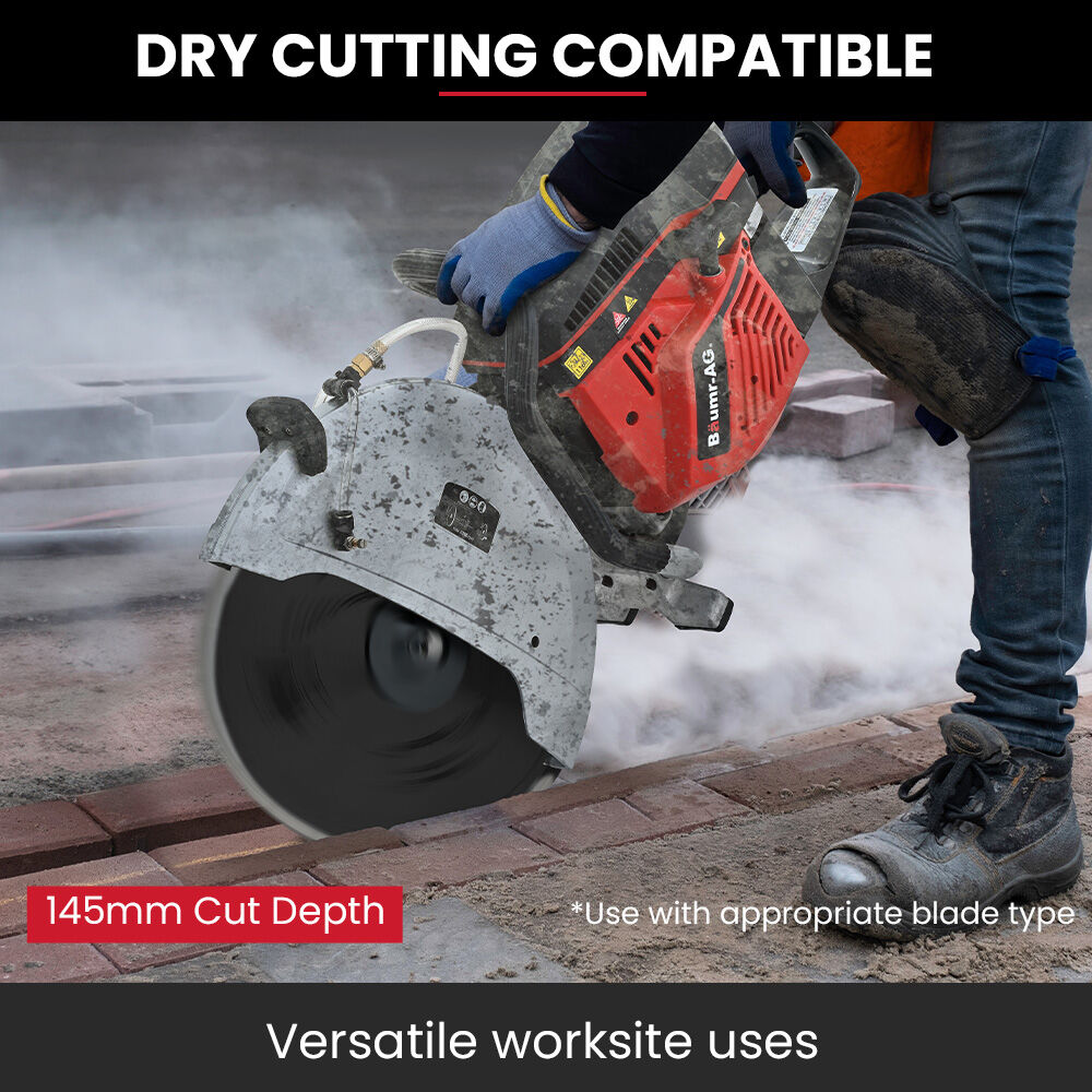 400mm Professional Concrete Saw, 94cc 2-Stroke, Wet/Dry Cutting, 0.4m Blade