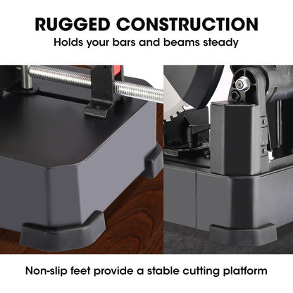 2400W 0.35m Metal Cut Off Saw with Ceramic Alloy Blade & 45° Mitre Cutting
