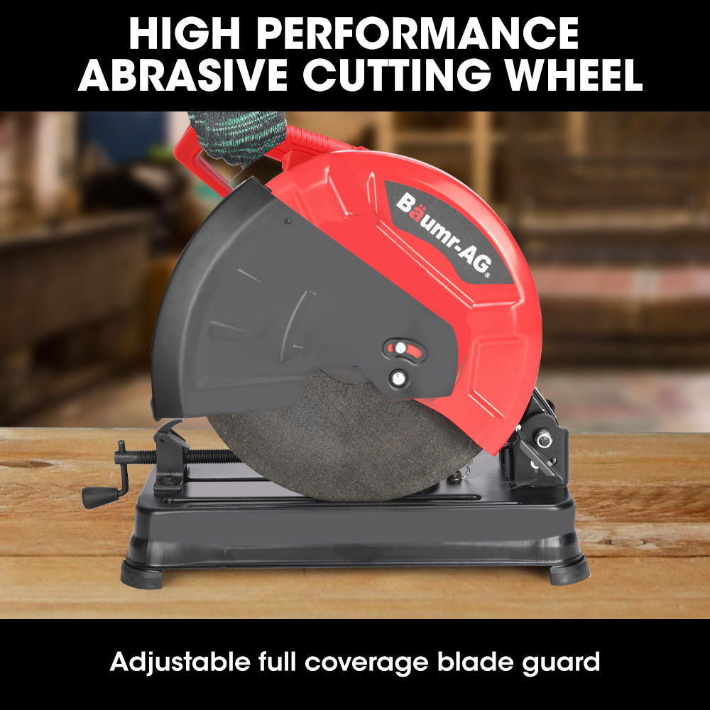 2400W Metal Cut Off Saw, 0.36m Blade, Soft Start, 45° Mitre, 15kg Portable