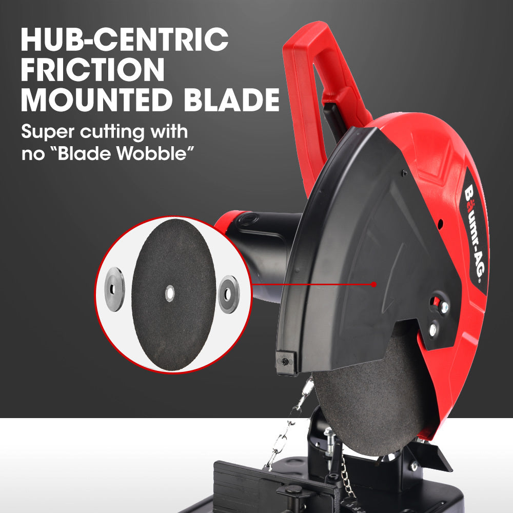 2400W Metal Cut Off Saw, 0.36m Blade, Soft Start, 45° Mitre, 15kg Portable