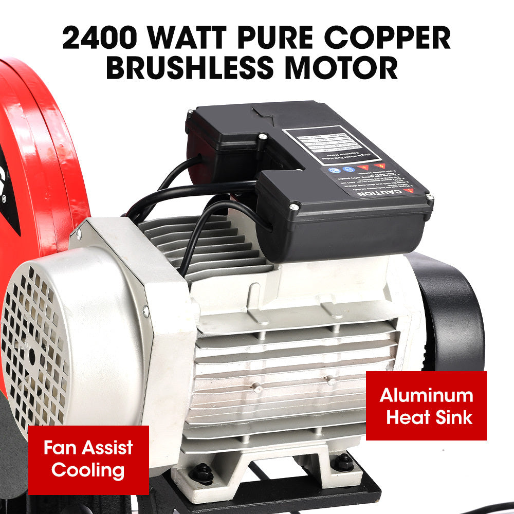 2400W Brushless Metal Cut Off Saw, 0.4m Blade, 60kg, 45-Degree Mitre Cuts