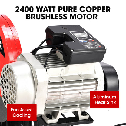 2400W Brushless Metal Cut Off Saw, 0.4m Blade, 60kg, 45-Degree Mitre Cuts