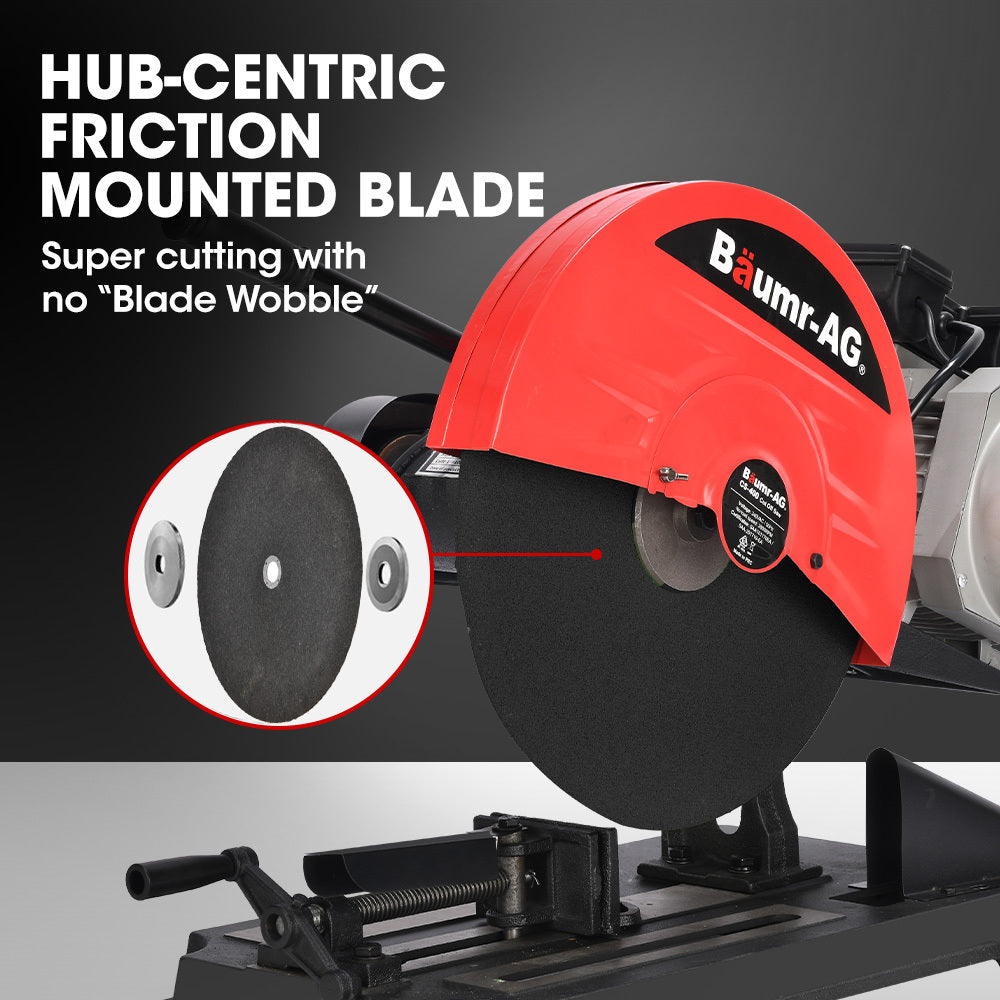 2400W Brushless Metal Cut Off Saw, 0.4m Blade, 60kg, 45-Degree Mitre Cuts