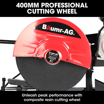 2400W Brushless Metal Cut Off Saw, 0.4m Blade, 60kg, 45-Degree Mitre Cuts