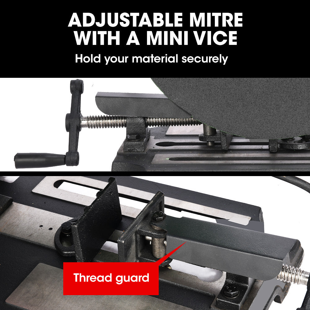 2400W Brushless Metal Cut Off Saw, 0.4m Blade, 60kg, 45-Degree Mitre Cuts