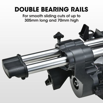 210mm Sliding Compound Mitre Saw with Laser Guide & 1.5kW Motor