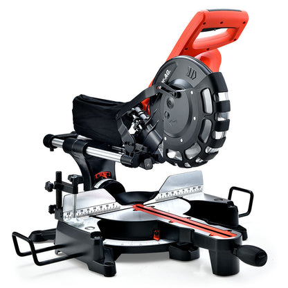 254mm Dual Bevel Sliding Compound Mitre Saw with Laser Guide and 2000W Motor