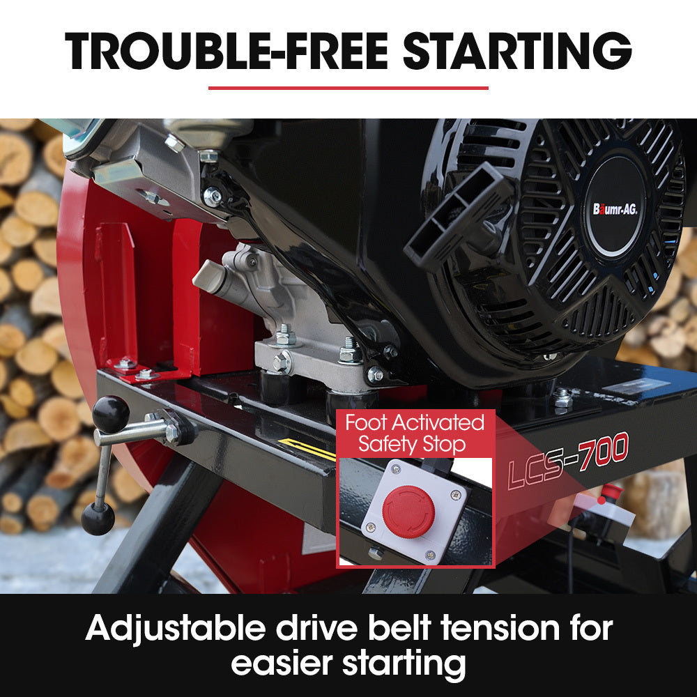 Portable 15HP 4-Stroke 700mm Circular Log Saw with 0.27m Cut Depth