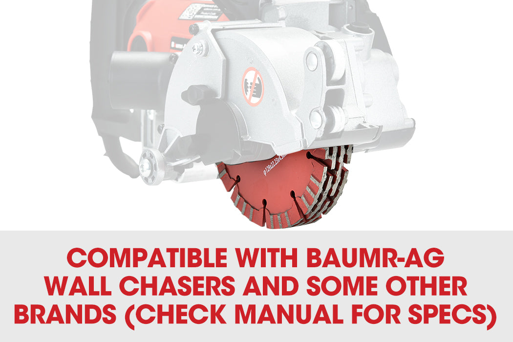 8-Piece 0.13m Diamond Blades for Wall Chaser Machines - Versatile & Durable