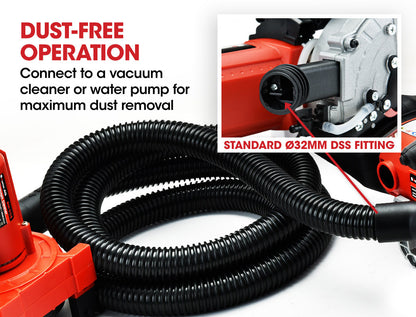 125mm Wall Chaser, Wet Cutting, 4 Diamond Blades, 1.7kW Motor, 41mm Depth