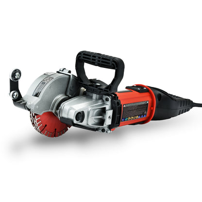 125mm Wall Chaser with 1700W Motor and Quad Diamond Blades, Wet Cutting System