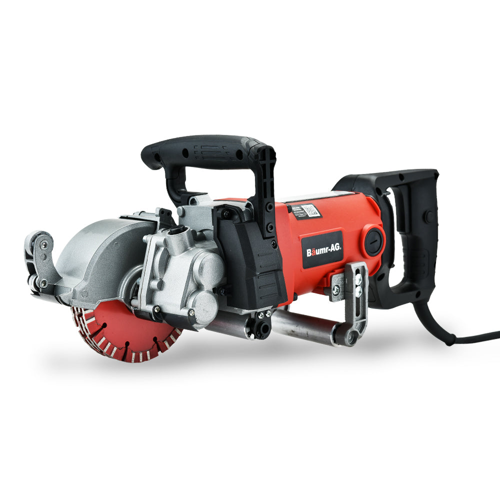 125mm Wall Chaser with Dual Handles, Adjustable Depth, Wet Cutting System