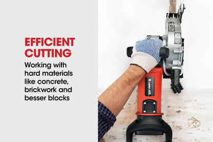 1700W Wall Chaser & 900W Vacuum Combo with 4 Diamond Blades, Cuts 0.41m Deep