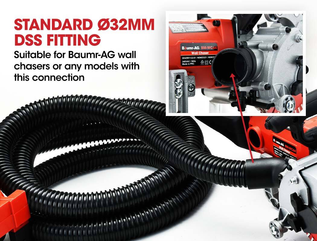 900W Wall Chaser Vacuum with 32mm Connection and 30L Capacity