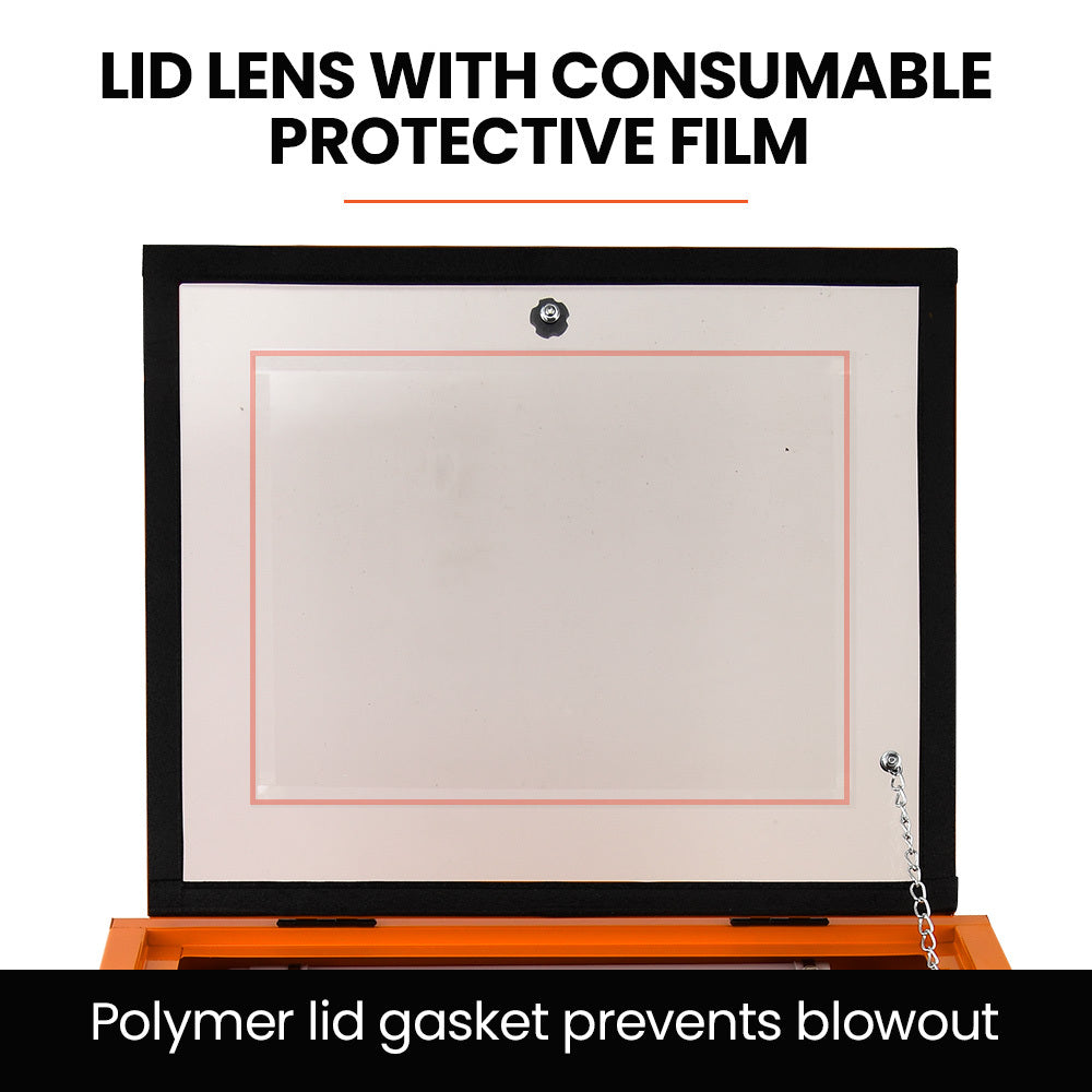 90L Benchtop Sandblasting Cabinet with LED & Adjustable Pressure (0.23m)