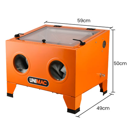 90L Benchtop Sandblasting Cabinet with LED & Adjustable Pressure (0.23m)