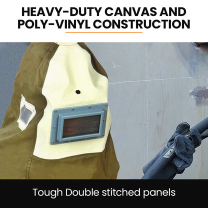 Professional Sandblasting Hood with Built-in Hard Hat and Clear Visibility