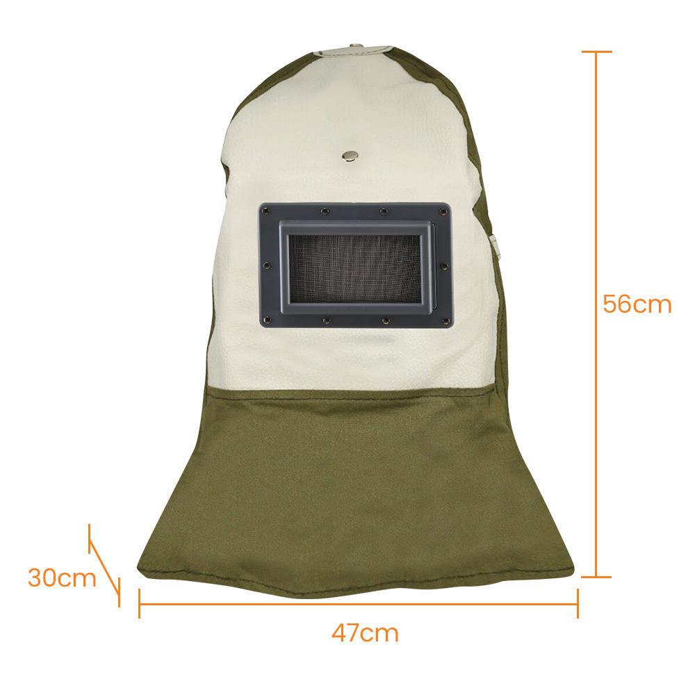 Professional Sandblasting Hood with Built-in Hard Hat and Clear Visibility