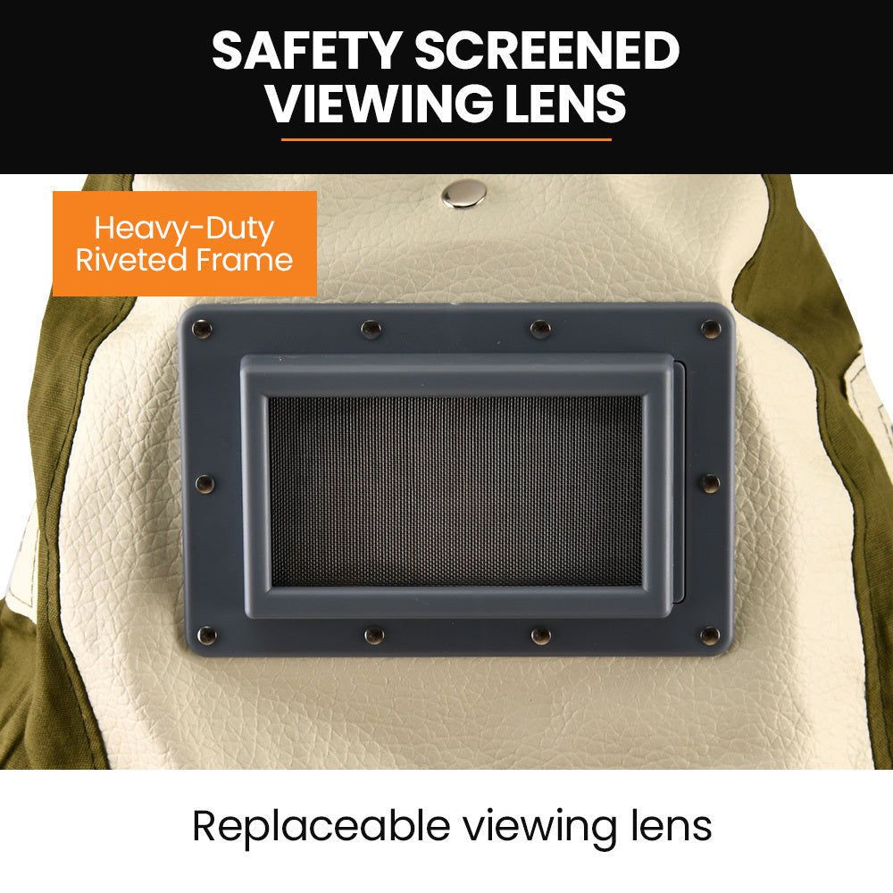 Professional Sandblasting Hood with Built-in Hard Hat and Clear Visibility