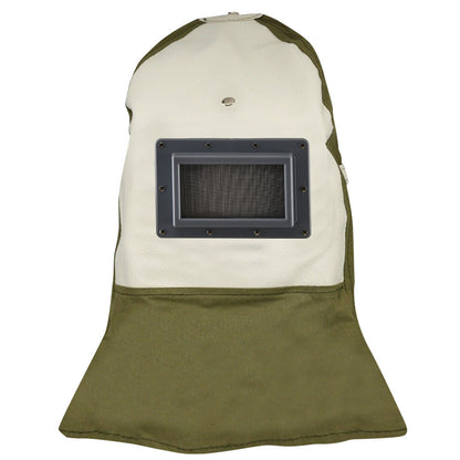 Professional Sandblasting Hood with Built-in Hard Hat and Clear Visibility