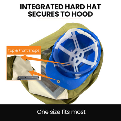 Professional Sandblasting Hood with Built-in Hard Hat and Clear Visibility