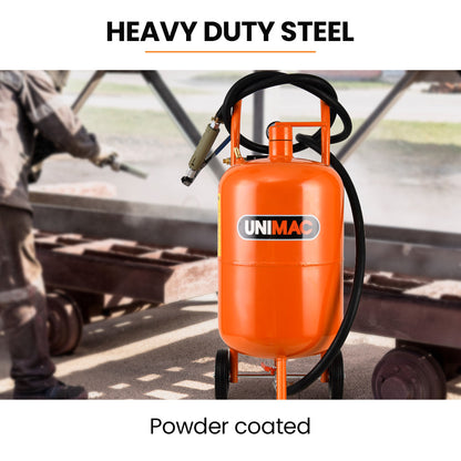 38L Portable Sandblasting Tank with 2.5m Hose and Safety Accessories Kit