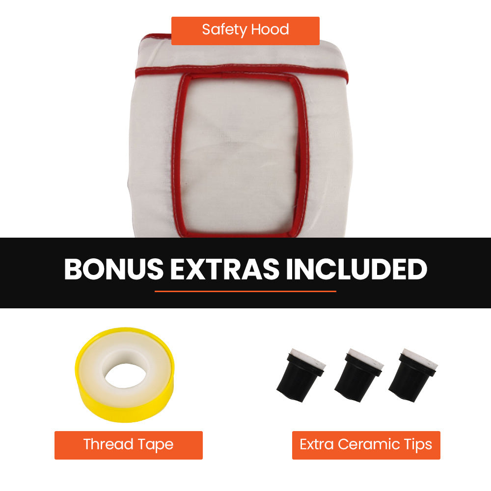 38L Portable Sandblasting Tank with 2.5m Hose and Safety Accessories Kit