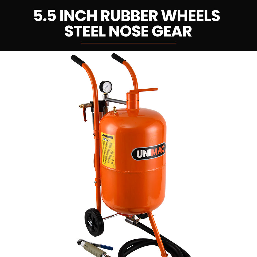 38L Portable Sandblasting Tank with 2.5m Hose and Safety Accessories Kit