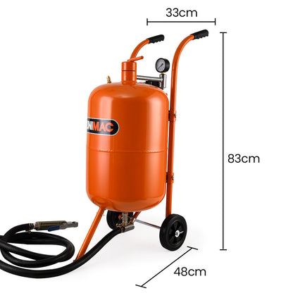 38L Portable Sandblasting Tank with 2.5m Hose and Safety Accessories Kit