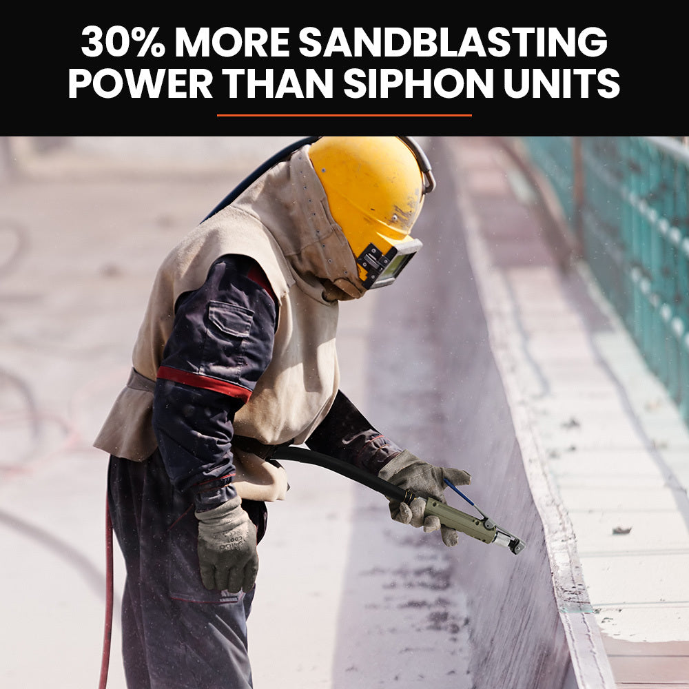 38L Portable Sandblasting Tank with 2.5m Hose and Safety Accessories Kit