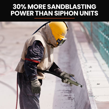 38L Portable Sandblasting Tank with 2.5m Hose and Safety Accessories Kit