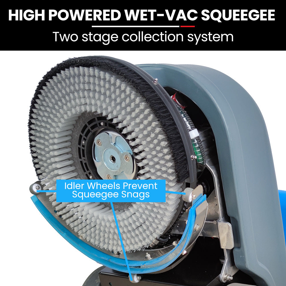 Battery-Powered 0.36m Floor Scrubber & Dryer, 1350 sqm/hr, Quiet Operation