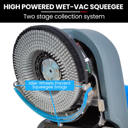 Battery-Powered 0.36m Floor Scrubber & Dryer, 1350 sqm/hr, Quiet Operation
