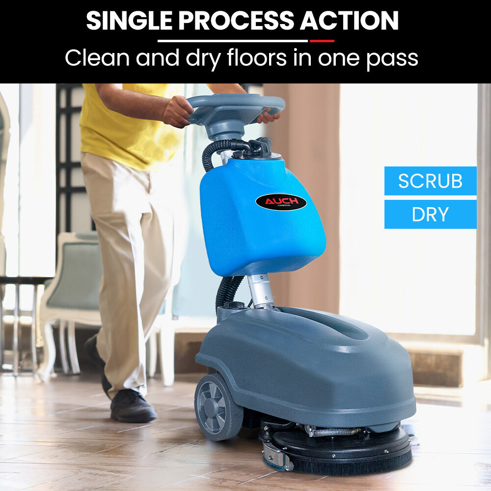 Battery-Powered 0.36m Floor Scrubber & Dryer, 1350 sqm/hr, Quiet Operation