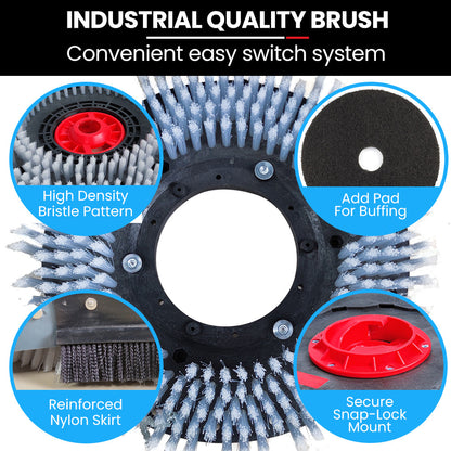 Battery-Powered 0.72m Floor Scrubber & Dryer, Walk-Behind, Commercial Grade